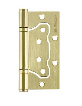 Петля накладная без врезки FUARO 500-2BB 100x2,5 SB матовое золото