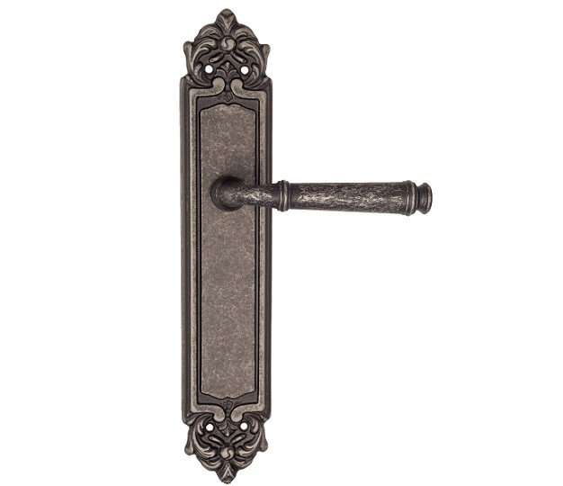 Дверная ручка на планке Fratelli Cattini FARFALLA PL96-IA античное серебро