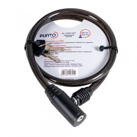 Замок тросовый PUNTO PK-BIKE-1080-KEY (10х800) 2key/подвес