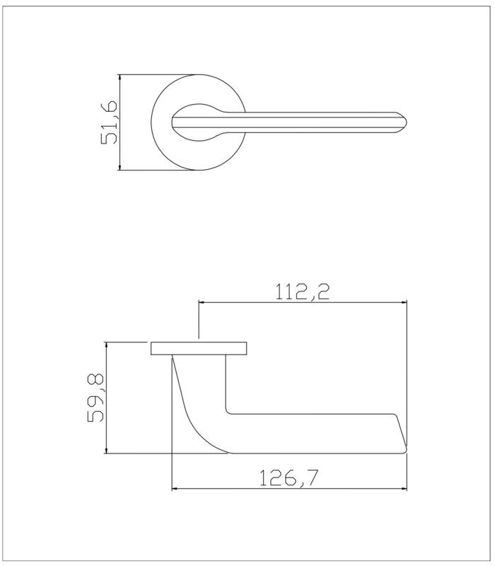 Ручка дверная ADDEN BAU DOVE S-484 GRAPHITE Графит