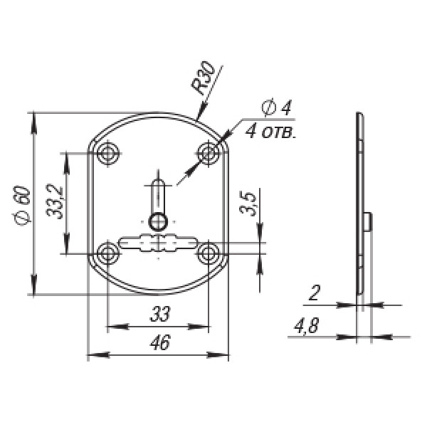 Накладка декоративная на сувальдный замок PUNTO ESC021/1-SS-NEW нержавейка 1 шт