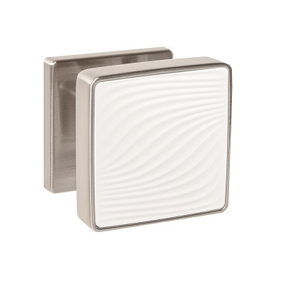 Ручка дверная PUNTO K.EST.Q52.GIPNOZ SN/WH-3 матовый никель/белый