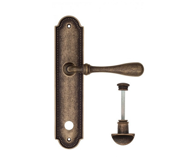 Дверная ручка на планке Fratelli Cattini RETRO WC-2 PL248-BA античная бронза
