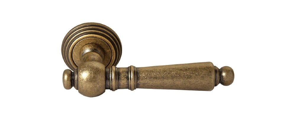 Ручка дверная RUCETTI RAP-CLASSIC-L 8 OMB старая Матовая бронза