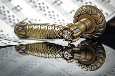 Ручка дверная CLASS 1095 Crystal 60 мм Матовая бронза/SW