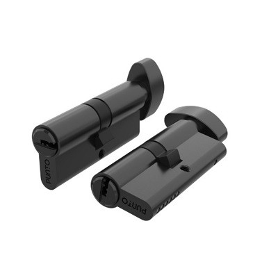 Цилиндровый механизм PUNTO Z3002Knob60(25+10+25) с вертушкой BL черный