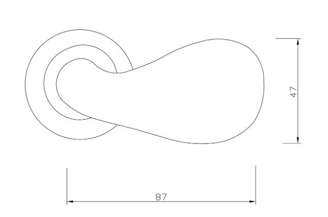Ручка дверная RENZ INDH 12-08 SN Сильвия никель матовый