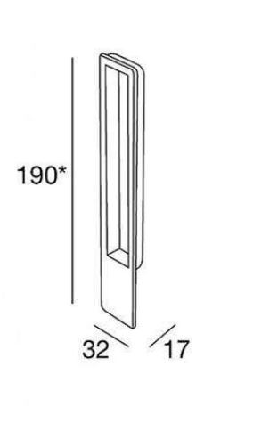 Ручка для раздвижных дверей Pamar MN 1098 Z E 215 матовый хром