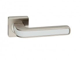 Ручка дверная PALIDORE A-316 HH/WHITE Белый никель/белый