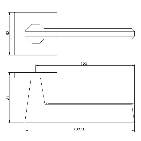 Ручка дверная BUSSARE PRETO A-42-40 BLACK Черный