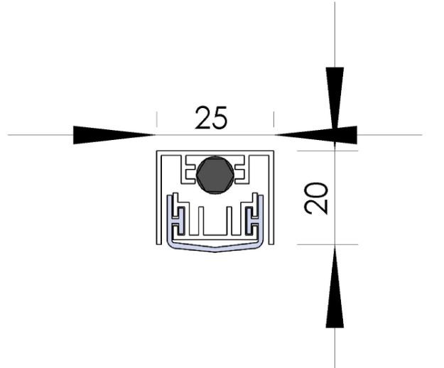 Порог автоматический БОВЕНТ АЛД 3203 L=1630 мм