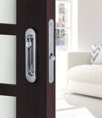 Набор для раздвижных дверей ARMADILLO SH011-BK СP-8 Хром