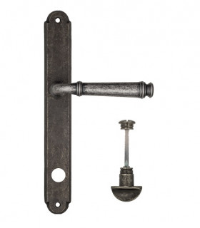 Дверная ручка на планке Fratelli Cattini FARFALLA WC-2 PL01-IA античное серебро