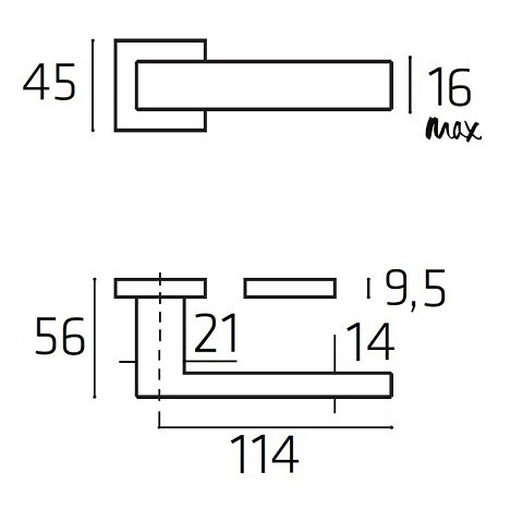 Ручка дверная Venezia Unique EASY полированный хром