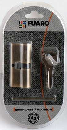 Цилиндровый механизм FUARO R600/90 mm-BL (50+10+30) CP хром 5 кл БЛИСТЕР