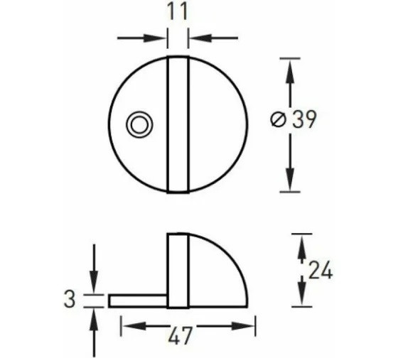 Ограничитель напольный PALIDORE C802 BL Черный