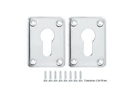 Накладка декоративная на цилиндр PUNTO ESC083-SS нержавейка 1 пара