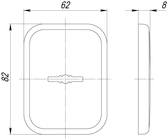 Накладка декоративная на сувальдный замок с шторкой ARMADILLO PS-DEC SQ CT (ATC Protector 1) SC-14 Матовый хром