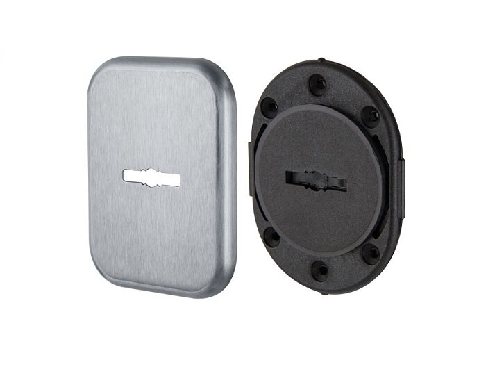 Накладка декоративная на сувальдный замок с шторкой ARMADILLO PS-DEC SQ CT (ATC Protector 1) SC-14 Матовый хром