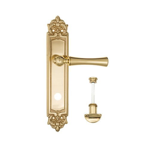 Дверная ручка на планке Fratelli Cattini FOGGIA WC-2 PL96-OLV полированная латунь