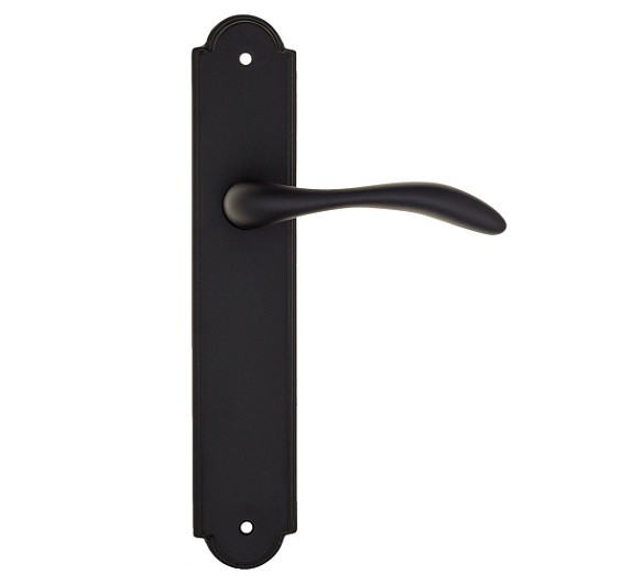 Дверная ручка на планке Fratelli Cattini LUCCIA PL257-NM матовый черный