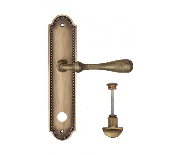 Дверная ручка на планке Fratelli Cattini RETRO WC-2 PL248-BY матовая бронза