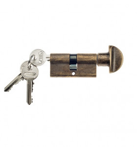 Цилиндровый механизм ключ-вертушка Venezia 25/10/35 античная бронза