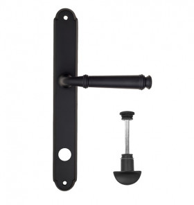 Дверная ручка на планке Fratelli Cattini FARFALLA WC-2 PL01-NM матовый черный