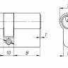 Цилиндровый механизм AJAX AX100/60 mm (25+10+25) PB латунь 5 кл.