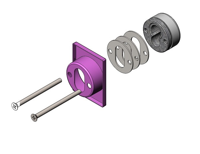 Броненакладка врезная FUARO DEF 4286 RL BL-24 черный