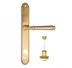 Дверная ручка на планке Fratelli Cattini FARFALLA WC-2 PL01-OLV полированная латунь