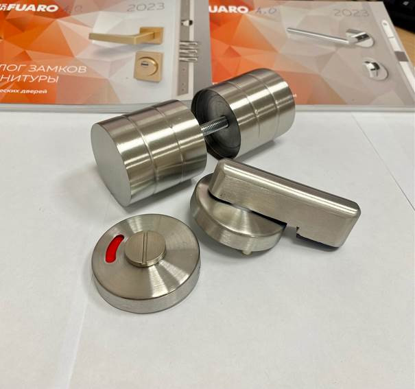 Завертка сантехническая FUARO BK8.R.DSS304-button с индикатором INOX 304