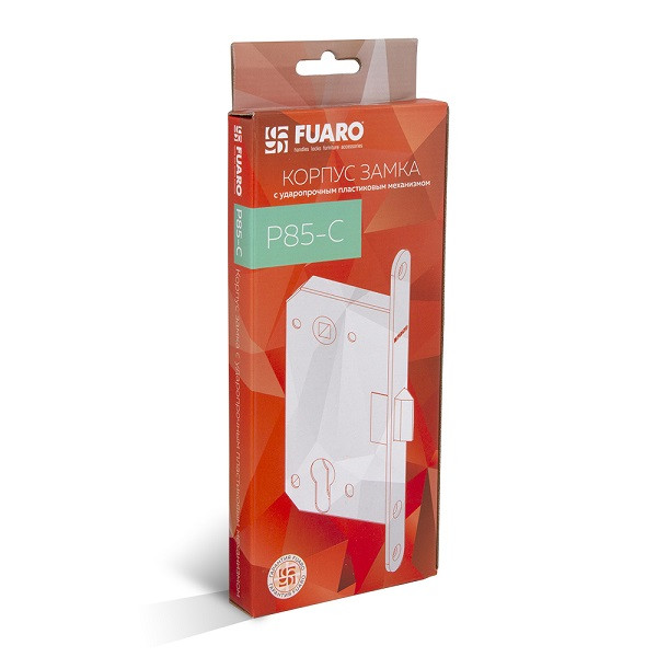 Замок межкомнатный под цилиндр FUARO PLASTIC P85C-50 SSC сатинированный хром