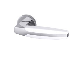Ручка дверная ARMADILLO ARC URB2 CP/White-14 Хром/белый