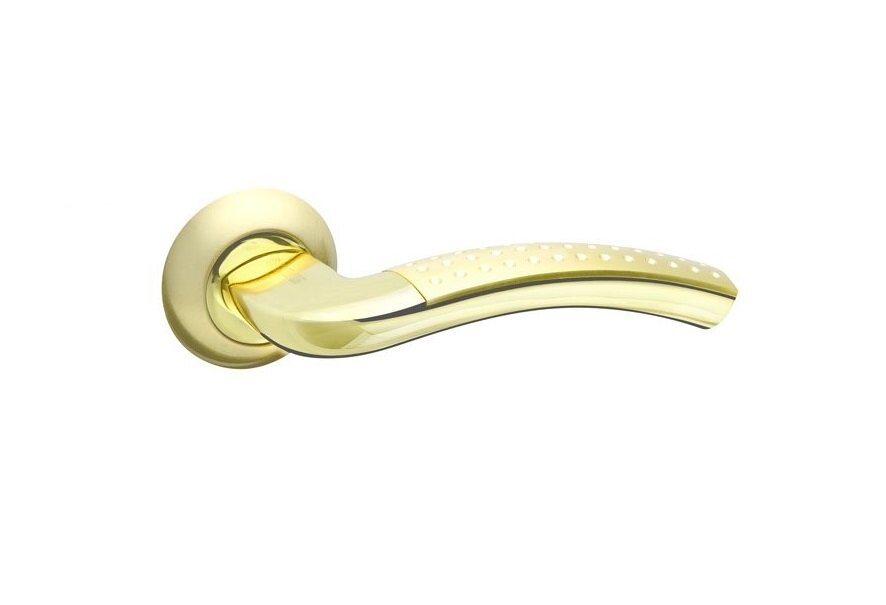 Ручка дверная FUARO INTRO RM SG/GP-4 Матовое золото/золото
