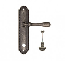 Дверная ручка на планке Fratelli Cattini RETRO WC-2 PL248-IA античное серебро