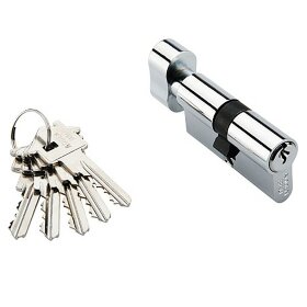 Цилиндр Adden Bau CYL 5-60 KNOB CHROME ключ/завертка хром
