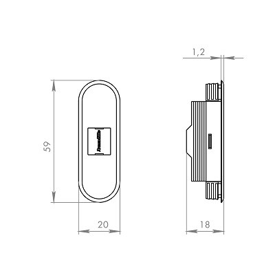 Ответная планка ARMADILLO GRAVITY.PUSH SP02.59.20 WH Белый