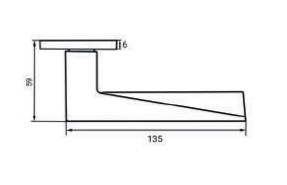 Ручка дверная RENZ INDH 321-03 slim B Сорренто черный