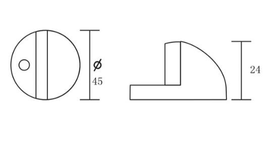 Ограничитель напольный RENZ INDS 44 MBN матовый черный никель