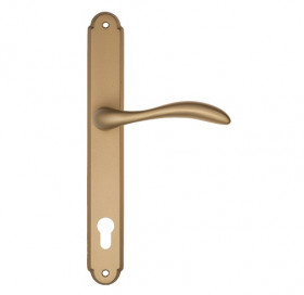 Дверная ручка на планке Fratelli Cattini LUCCIA CYL PL01-BS матовая латунь