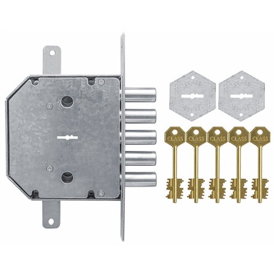Замок врезной сувальдный КЛАСС GS-SM 002 с тягами 5 кл