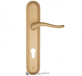 Дверная ручка на планке Fratelli Cattini LAVERA CYL PL288-BS матовая латунь