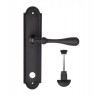 Дверная ручка на планке Fratelli Cattini RETRO WC-2 PL248-NM матовый черный