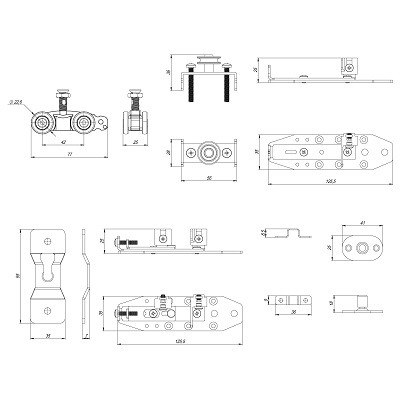 Комплект для раздвижных профильных дверей ARMADILLO SLD.Comfort-PRO.SET4.PROF synchron/80
