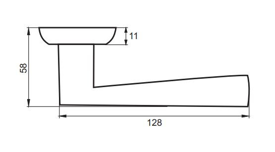 Ручка дверная PUERTO INAL 551-08 MSW/CP Равиоли матовый супер белый/хром блестящий