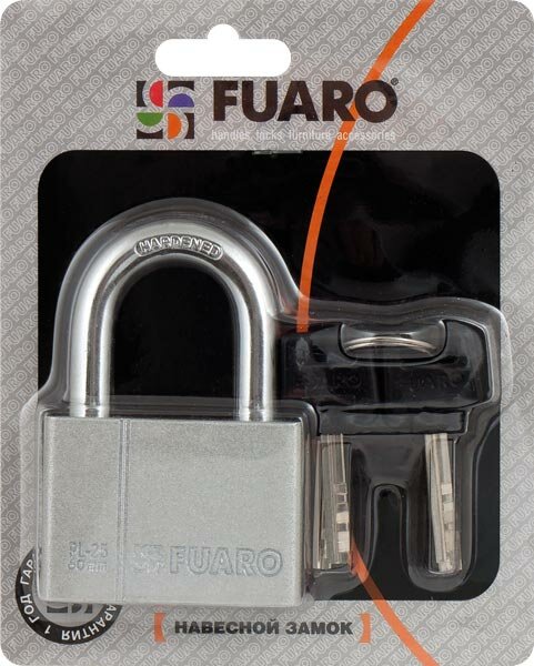 Замок навесной FUARO PL-2570 70 мм 4 фин. кл. БЛИСТЕР