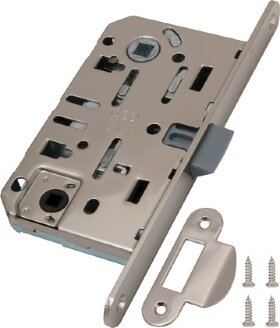 Замок межкомнатный WC AGB MEDIANA EVOLUTION B01102.50.34.567 с ответной планкой B01000.13 матовый хром