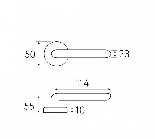 Ручка дверная Fratelli Cattini PICCO D1-BY матовая бронза