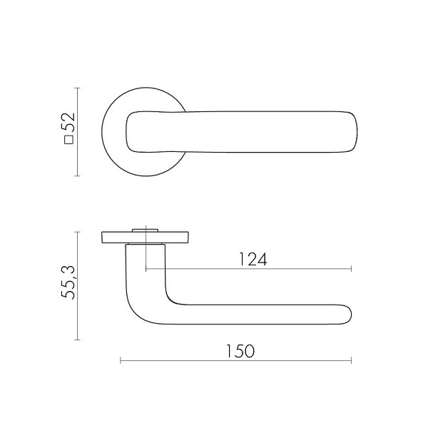 Ручка дверная FUARO K.SLR52.PRIDE GR-23 графит